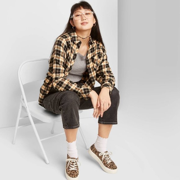 Wild Fable Plaid Oversized Button-Down Shirt - Picture 3 of 9